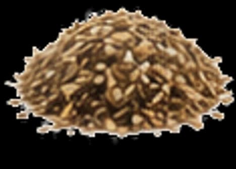 Mound of mixed grass seed